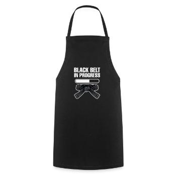 Jiu Jitsu Ceinture Noire En Progrès - Tablier de cuisine - noir - Devant - AI Model Male 185 dark (185cm)