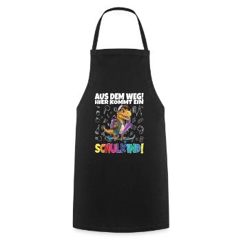 School Child 2024 School Enrollment Back to School - Cooking Apron - black - Front - AI Model Male 185 dark (185cm)