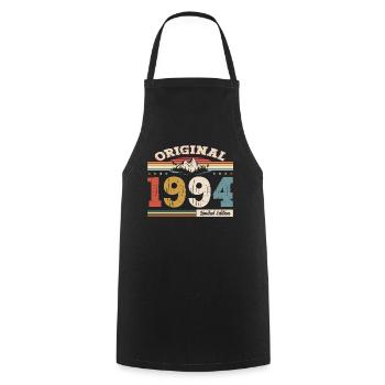 30th Birthday Year 1994 Vintage 1994 Original - Cooking Apron - black - Front - AI Model Male 185 dark (185cm)