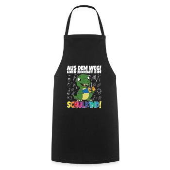 School Child 2024 School Enrollment Back to School - Cooking Apron - black - Front - AI Model Male 185 dark (185cm)