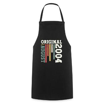 20ème Anniversaire Original Août 2004 Millésime 2004 - Tablier de cuisine - noir - Devant - AI Model Male 185 dark (185cm)