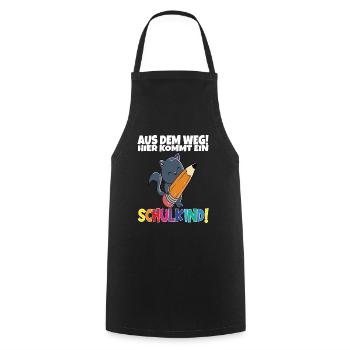 Schulkind 2024 Einschulung Schulanfang - Kochschürze - Schwarz - Vorne - AI Model Male 185 dark (185cm)