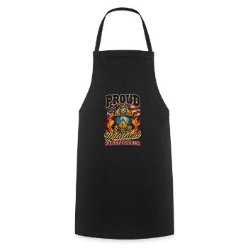 Pompier forestier Fier pompier forestier - Tablier de cuisine - noir - Devant - AI Model Male 185 dark (185cm)
