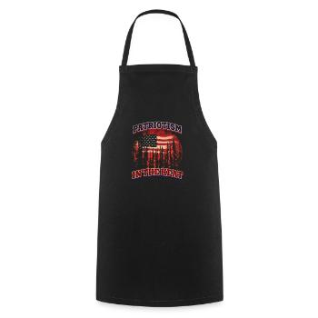 Patriotisme des pompiers forestiers dans la chaleur - Tablier de cuisine - noir - Devant - AI Model Male 185 dark (185cm)