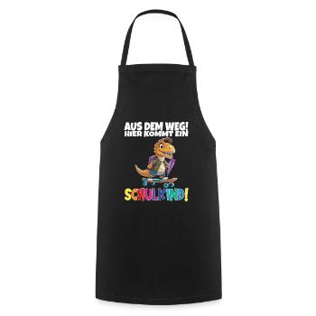 School Child 2024 School Enrollment Back to School - Cooking Apron - black - Front - AI Model Male 185 dark (185cm)