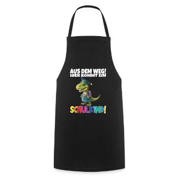School Child 2024 School Enrollment Back to School - Cooking Apron - black - Front - AI Model Male 185 dark (185cm)