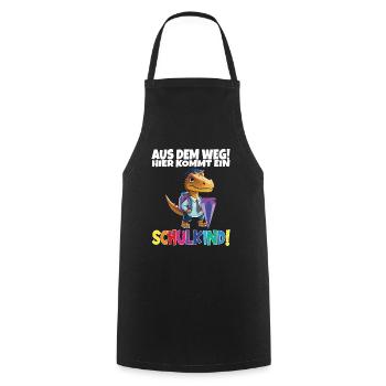 School Child 2024 School Enrollment Back to School - Cooking Apron - black - Front - AI Model Male 185 dark (185cm)