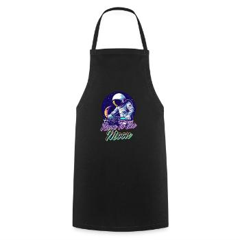 EDM Festival Rave To The Moon - Cooking Apron - black - Front - AI Model Male 185 dark (185cm)