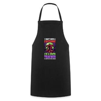 Halloween Math Teacher Don't Need Costume Job Scar - Cooking Apron - black - Front - AI Model Male 185 dark (185cm)