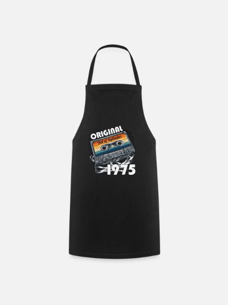 Septembre 1975, 50e anniversaire Cassette 1975 - Tablier de cuisine - noir