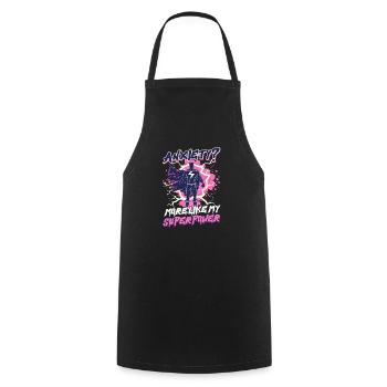 Depression Awareness Anxiety Like My Power - Cooking Apron - black - Front - AI Model Male 185 dark (185cm)