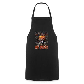 Halloween Ice Hockey Hat Trick Or Treat! - Cooking Apron - black - Front - AI Model Male 185 dark (185cm)