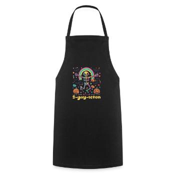 Schwul Halloween S-Gay-Leton - Kochschürze - Schwarz - Vorne - AI Model Male 185 dark (185cm)