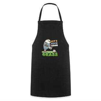 Soccer Player Kick Some Grass - Cooking Apron - black - Front - AI Model Male 185 dark (185cm)