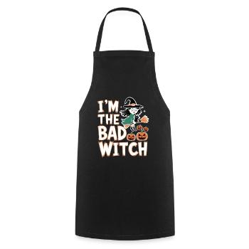 Halloween Witch I'm The Bad Witch - Cooking Apron - black - Front - AI Model Male 185 dark (185cm)