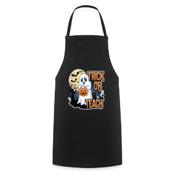 Trick Or Teach Halloween Teachers - Cooking Apron - black - Front - AI Model Male 185 dark (185cm)