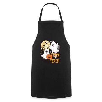 Trick Or Teach Halloween Teachers - Cooking Apron - black - Front - AI Model Male 185 dark (185cm)