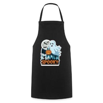 Doux Halloween Fantôme Halloween - Tablier de cuisine - noir - Devant - AI Model Male 185 dark (185cm)