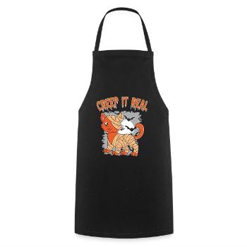 Cute Halloween Ghost Halloween - Cooking Apron - black - Front - AI Model Male 185 dark (185cm)