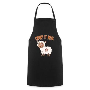 Cute Halloween Ghost Halloween - Cooking Apron - black - Front - AI Model Male 185 dark (185cm)