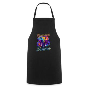 Elephant Psychedelic Elephant Dreams - Cooking Apron - black - Front - AI Model Male 185 dark (185cm)