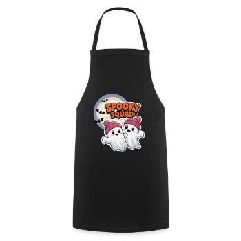 Halloween Spooky Squad fantôme avec chapeau - Tablier de cuisine - noir - Devant - AI Model Male 185 dark (185cm)