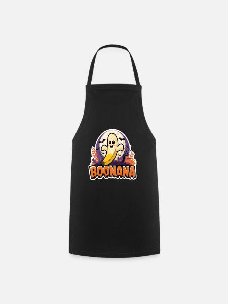 Halloween Boonana Halloween Geist - Kochschürze - Schwarz