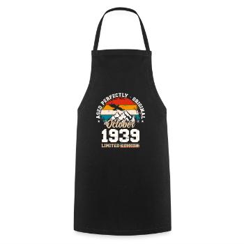 85th Birthday Legend October 1939 Volume 39 - Cooking Apron - black - Front - AI Model Male 185 dark (185cm)