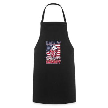 CHD Awareness Heart Warrior Legacy - Cooking Apron - black - Front - AI Model Male 185 dark (185cm)