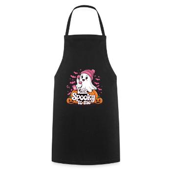 Halloween Fantôme Drôle Parler Effrayant Pour Moi - Tablier de cuisine - noir - Devant - AI Model Male 185 dark (185cm)