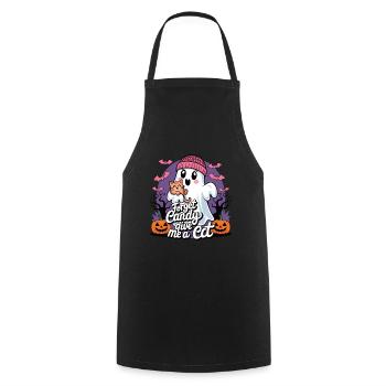 Halloween Cat Forget Candy Give Me A Cat - Cooking Apron - black - Front - AI Model Male 185 dark (185cm)