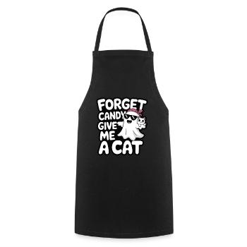 Halloween Cat Forget Candy Give Me A Cat - Cooking Apron - black - Front - AI Model Male 185 dark (185cm)