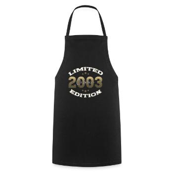 21e anniversaire Original Legend 2003 03 octobre - Tablier de cuisine - noir - Devant - AI Model Male 185 dark (185cm)
