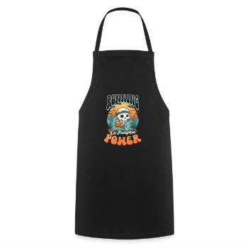 Halloween Runner Running On Pumpkin Power - Cooking Apron - black - Front - AI Model Male 185 dark (185cm)
