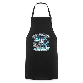 Eishockey ist Jawsome Funny Shark Lover Sport Wortspiel - Kochschürze - Schwarz - Vorne - AI Model Male 185 dark (185cm)