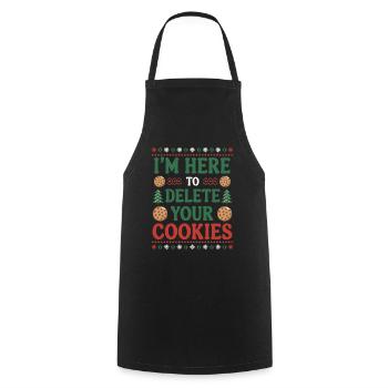 I'm here to delete your cookies Christmas Programm - Cooking Apron - black - Front - AI Model Male 185 dark (185cm)