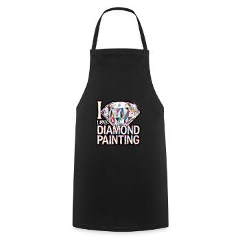 Diamond Painting Diamond Painter - Kochschürze - Schwarz - Vorne - AI Model Male 185 dark (185cm)