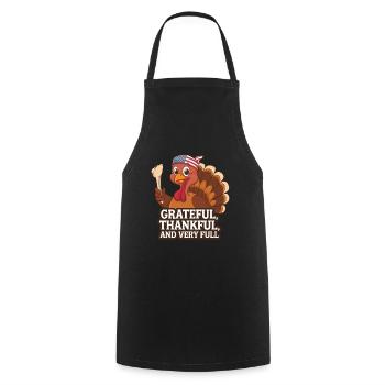 Lustiger Thanksgiving Truthahn - Kochschürze - Schwarz - Vorne - AI Model Male 185 dark (185cm)