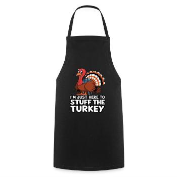 Lustiger Thanksgiving Truthahn - Kochschürze - Schwarz - Vorne - AI Model Male 185 dark (185cm)
