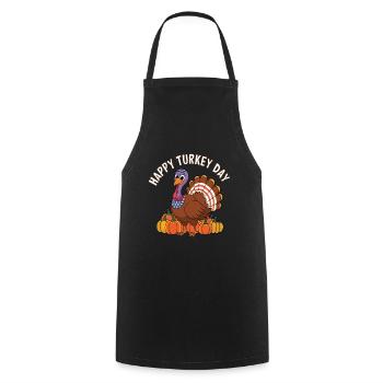 Lustiger Thanksgiving Truthahn - Kochschürze - Schwarz - Vorne - AI Model Male 185 dark (185cm)