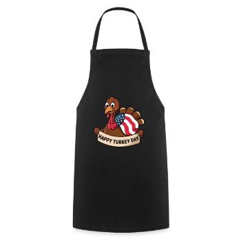 Lustiger Thanksgiving Truthahn - Kochschürze - Schwarz - Vorne - AI Model Male 185 dark (185cm)