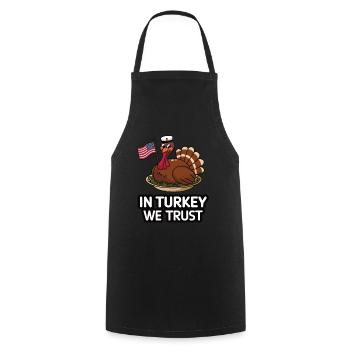 Lustiger Thanksgiving Truthahn - Kochschürze - Schwarz - Vorne - AI Model Male 185 dark (185cm)