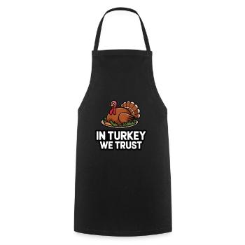 Lustiger Thanksgiving Truthahn - Kochschürze - Schwarz - Vorne - AI Model Male 185 dark (185cm)