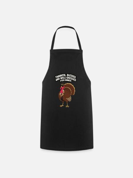 Lustiger Thanksgiving Truthahn - Kochschürze - Schwarz