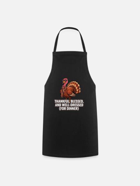 Lustiger Thanksgiving Truthahn - Kochschürze - Schwarz