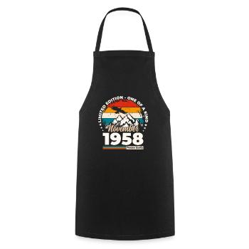 66e anniversaire Original novembre 1958 Volume 58 - Tablier de cuisine - noir - Devant - AI Model Male 185 dark (185cm)