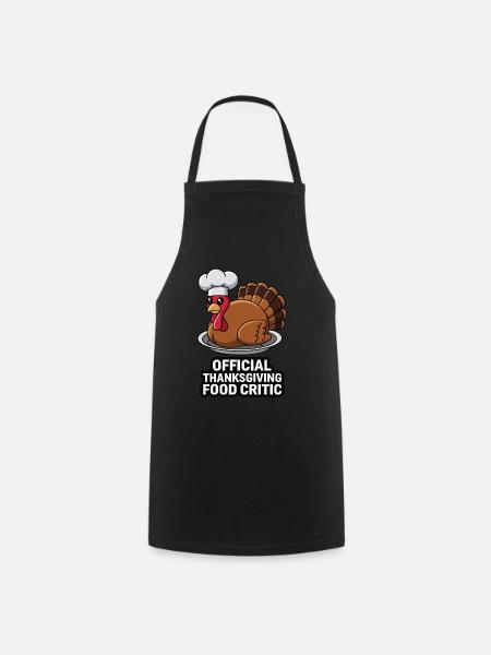 Lustiger Thanksgiving Truthahn - Kochschürze - Schwarz