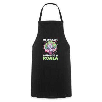 Koala Reste Calme Et Étreint Un Koala - Tablier de cuisine - noir - Devant - AI Model Male 185 dark (185cm)