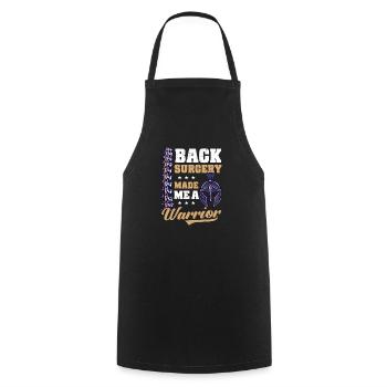 Back Surgery Back Surgery Made Me A Warrior - Cooking Apron - black - Front - AI Model Male 185 dark (185cm)