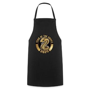 Année Chinoise 2025 Année du Serpent - Tablier de cuisine - noir - Devant - AI Model Male 185 dark (185cm)